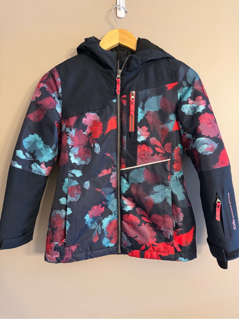 Killtec Mountain Explorer Girls Ski Snowboard Jacket Floral Waterproof Hooded 10